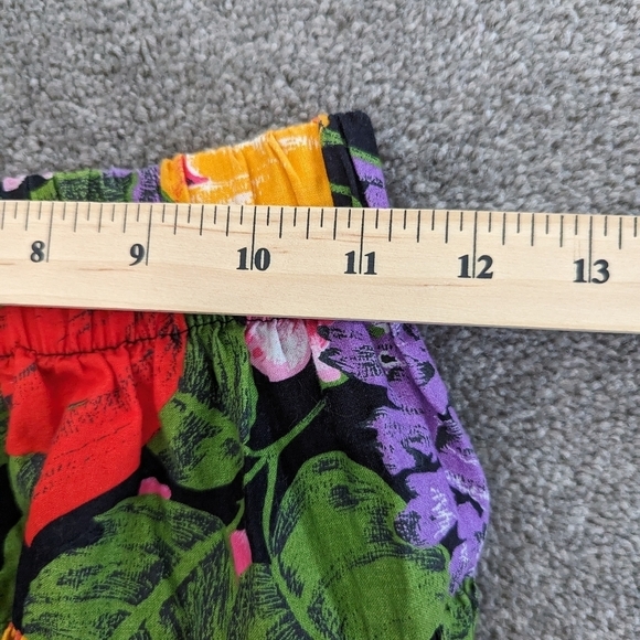 FLORAL multi color cotton mini flowy skirt - Picture 5 of 7